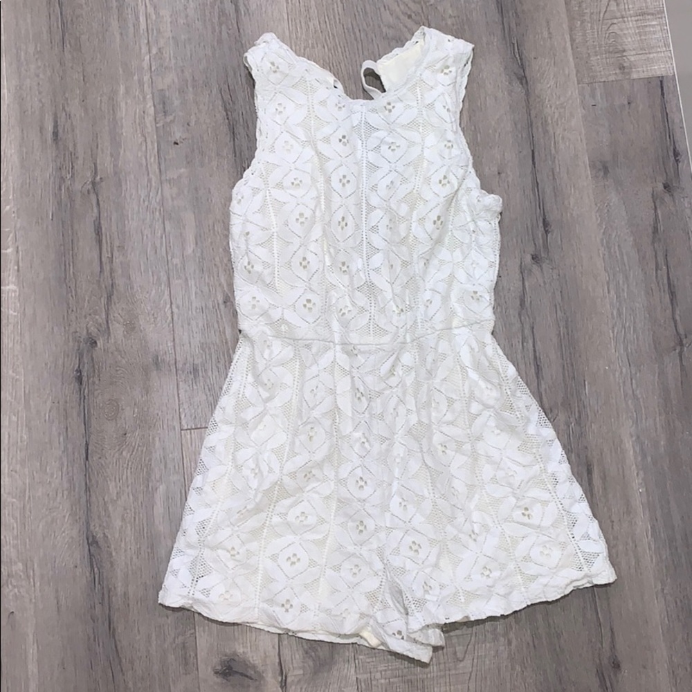 White lace romper